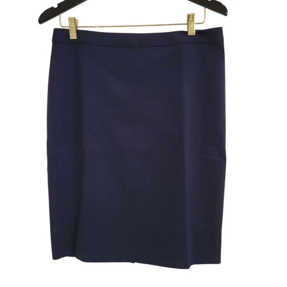 J. Crew No. 2 Pencil® Skirt In Italian Stretch Wool Navy Office Business 6 - Picture 1 of 4